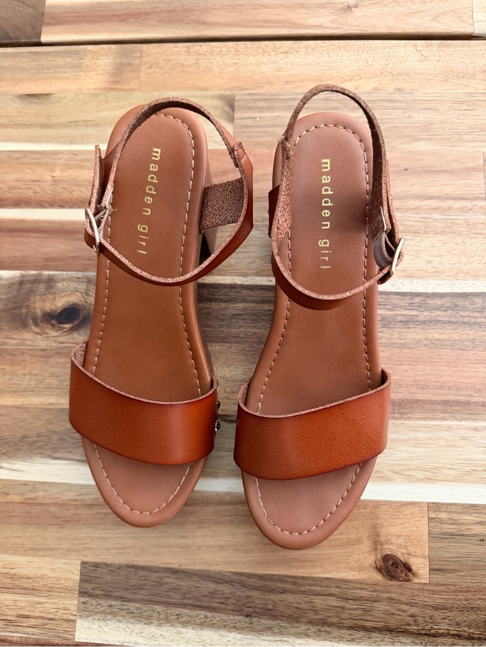 Madden Girl Brown Chunky Sandals